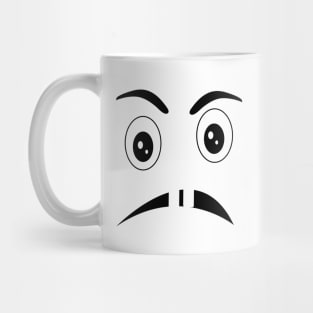 Black and white angry face Mug